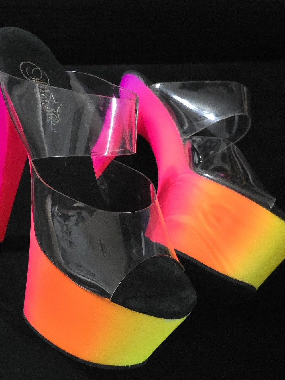 Pleaser RAINBOW-302UV Neon 7" Heels